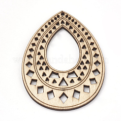 Неокрашенные деревянные большие подвески&nbsp;X-WOOD-T008-39