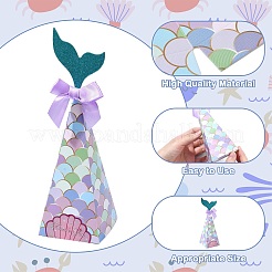 20 шт. 4-х цветная коробка для свечей в форме хвоста русалки&nbsp;CON-CJ0001-22