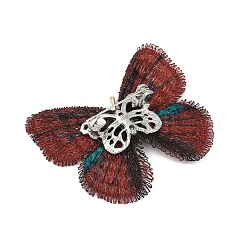 Броши-бабочки из сплава полиэстера для одежды рюкзака&nbsp;JEWB-M070-04PG-01