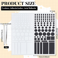 Черно-белые светоотражающие наклейки&nbsp;FIND-BC0014-23B
