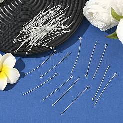 Шпильки для ушей из латуни с серебряным покрытием диаметром 50 мм.&nbsp;X-EPC5.0cm-S