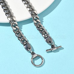 Мужская цепочка-колье из нержавеющей стали 304 кубинского плетения толщиной 8 мм.&nbsp;NJEW-G193-01P