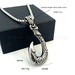 Винтажные подвески в виде рыболовных крючков из нержавеющей стали 304 для мужчин и женщин. Ювелирные изделия.&nbsp;NL8016