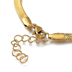 Ионное покрытие (ip) браслеты-цепочки унисекс из нержавеющей стали 304 с рисунком «елочка»&nbsp;LS-BJEW-O177-01A-G