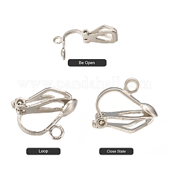 Латунные серьги с клипсами&nbsp;X-EC109-NF