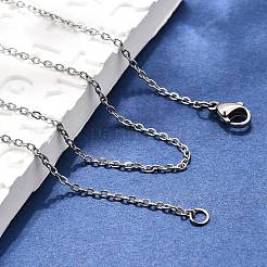 Устойчивые к потускнению женские ожерелья из нержавеющей стали с круглыми крестообразными звеньями&nbsp;X-NJEW-507L-7