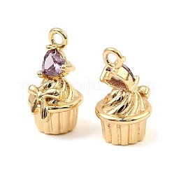 Латунные микро проложить кубического циркония подвески&nbsp;KK-C155-16G-03