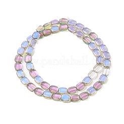 Прозрачные гальванические стеклянные бусины&nbsp;EGLA-P049-02A-HR01