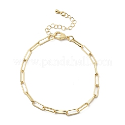 Браслет из латунных звеньев-скрепок для женщин&nbsp;BJEW-A065-03G