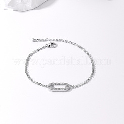 Латунные кабельные цепи браслеты&nbsp;FU3607-2