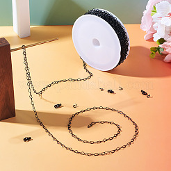 Набор для самостоятельного изготовления браслета-ожерелья из латунных цепочек в форме сердца&nbsp;DIY-TA0010-12