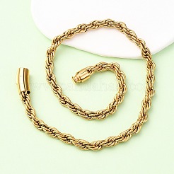 Ожерелья из цепочек из нержавеющей стали 304 толщиной 8 мм&nbsp;NJEW-C099-07B-G