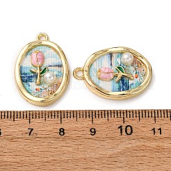 Печатные эмали подвески сплава&nbsp;ENAM-B028-36KCG-01