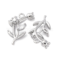 Подвески латунные горный хрусталь&nbsp;KK-E793-15P