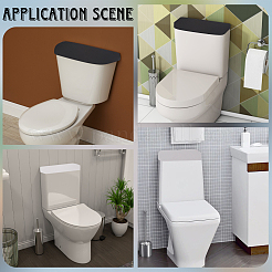 4 цвет полиэстер крышка унитаза пылезащитный чехол&nbsp;AJEW-CN0003-21B