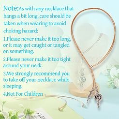 Изготовление ожерелья-слайдера из вощеного полиэфирного шнура&nbsp;NJEW-TAC0018-03