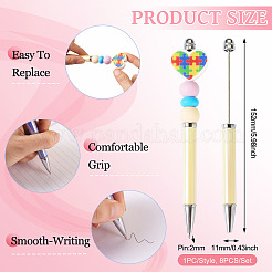 8шт. 8-цветная пластиковая шариковая ручка с УФ-покрытием&nbsp;AJEW-TA0001-84