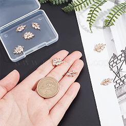 8шт 2 стиля латунные микропаве прозрачные подвески с кубическим цирконием&nbsp;ZIRC-AR0001-18