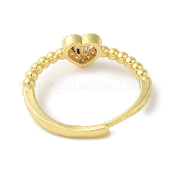 Реечное покрытие латунь микро паве кубический цирконий регулируемые кольца&nbsp;RJEW-H228-02G-01