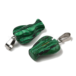 Синтетического малахита подвески&nbsp;G-B127-10P-08