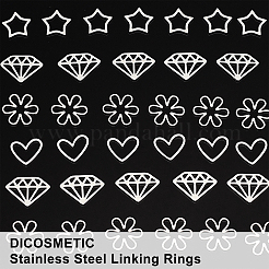 40 шт. 4 соединительных кольца из нержавеющей стали 201&nbsp;STAS-DC0005-51