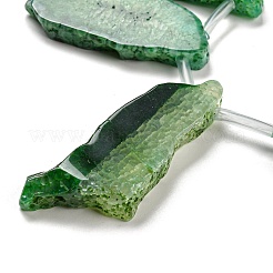 Окрашенные природные агата самородки бисер пряди&nbsp;G-E331-08H