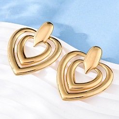 Серьги-гвоздики из нержавеющей стали 304&nbsp;EJEW-Z098-10G