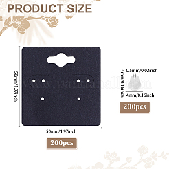 200 шт. квадратные бумажные карточки для демонстрации сережек&nbsp;CDIS-ME0001-01B