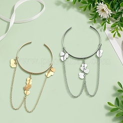 2 шт. 2 цвета железные браслеты на плечо для женщин&nbsp;AJEW-HY0002-61A