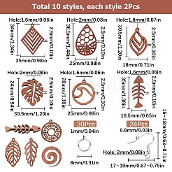 Набор для самостоятельного изготовления полых висячих сережек&nbsp;DIY-SC0021-41
