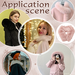 1 шт. воротник из искусственного меха лисы&nbsp;AJEW-PH0007-44C