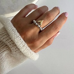 Кольца из сплава сердца с пластиком CCB для женщин&nbsp;FS-WGE19AF-02