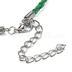 Плененные браслеты из PU кожанного шнура&nbsp;AJEW-JB00032