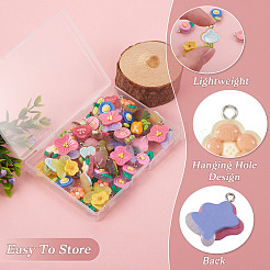 48шт 12 стиля подвески из полупрозрачной смолы&nbsp;RESI-TA0001-93