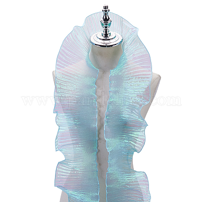 10 м переливающейся органзовой плиссированной кружевной ленты&nbsp;OCOR-HY0002-34D-1