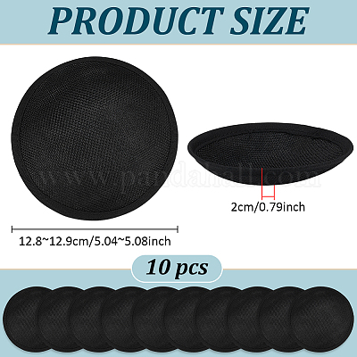 10 шт. круглая основа для шляпы-чародея из искусственной пеньки для шляпного дела&nbsp;AJEW-BC0009-73-1