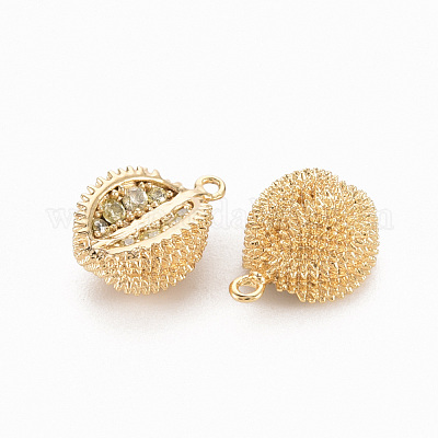 Латунные микропаве прозрачные подвески с фианитом KK-N231-265-NF-1