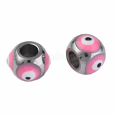 201 эмалированная бусина из нержавеющей стали STAS-N087-59-04P-1