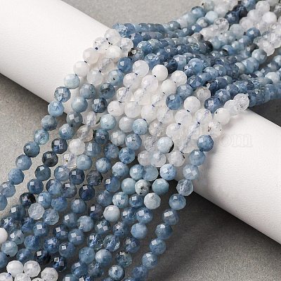 Природные Аквамарин бисер нитей&nbsp;G-C226-B03-4mm-1