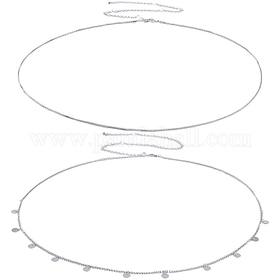 2 шт. железная цепочка на талию&nbsp;AJEW-WH20019-21P-1
