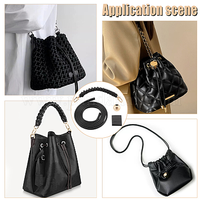 Плетеные ручки сумки и шнурок для кошелька из искусственной кожи&nbsp;FIND-WR0009-13-1