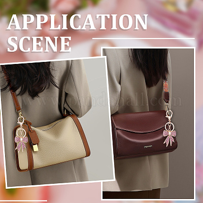 2шт. брелки из сплава со стразами&nbsp;KEYC-SP0001-14-1