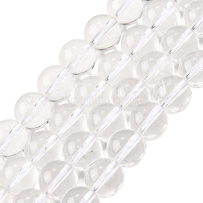 Круглые нити кристалл из бисера природного кварца&nbsp;G-H1648-10mm-01N-AAA-1
