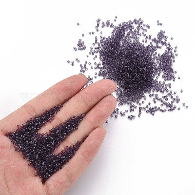 Прозрачные стеклянные цилиндрические бусины SEED-S047-I-006-1