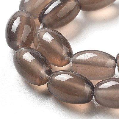 Серые натуральные бусины из агата &nbsp;G-B106-B04-01-1