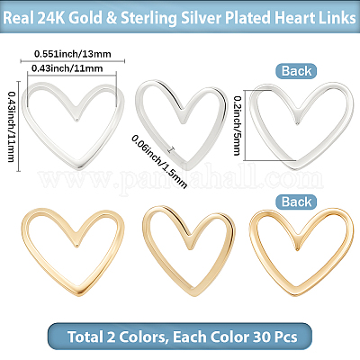 60 шт. 2-х цветные латунные соединительные кольца&nbsp;FIND-BBC0004-77-1