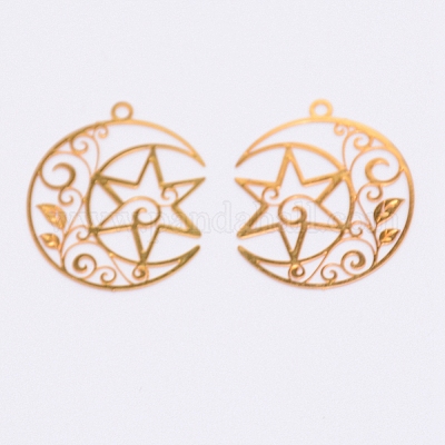 Латунные подвески&nbsp;KK-WH0035-26G-1