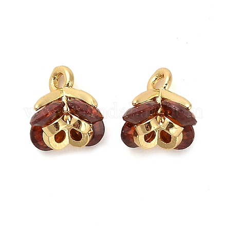 Латунные микро проложить кубического циркония подвески KK-D093-02G-01-1