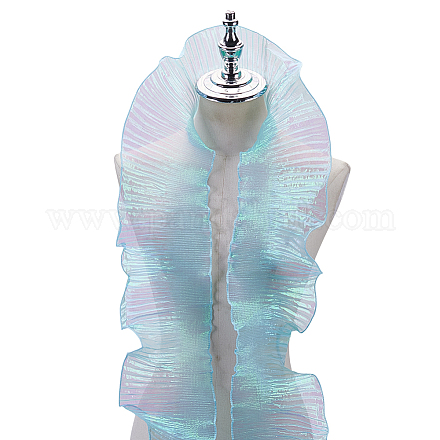 10 м переливающейся органзовой плиссированной кружевной ленты&nbsp;OCOR-HY0002-34D-1