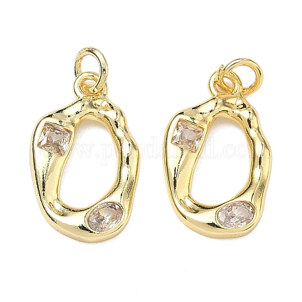 Латунные микро проложить кубического циркония подвески KK-P348-02B-G02-1
